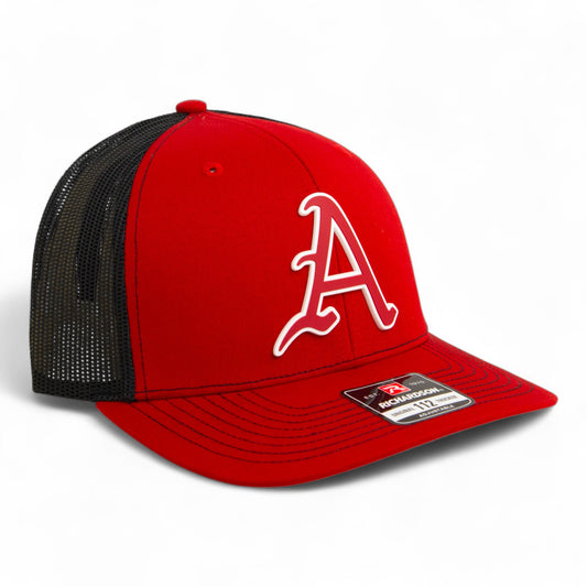 Arkansas Razorbacks Baseball Script A 3D Snapback Trucker Hat- Red/ Black