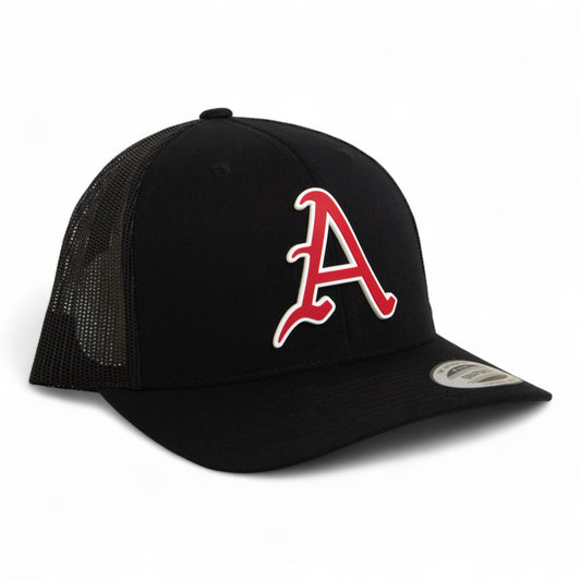 Arkansas Razorbacks Baseball Script A 3D YP Snapback Trucker Hat- Black