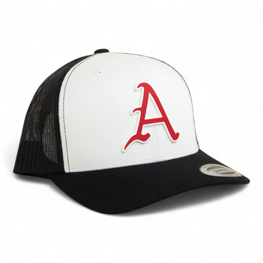 Arkansas Razorbacks Baseball Script A 3D YP Snapback Trucker Hat- White/ Black