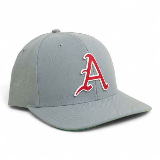 Arkansas Razorbacks Baseball Script A 3D Snapback Surge Trucker Hat- Grey