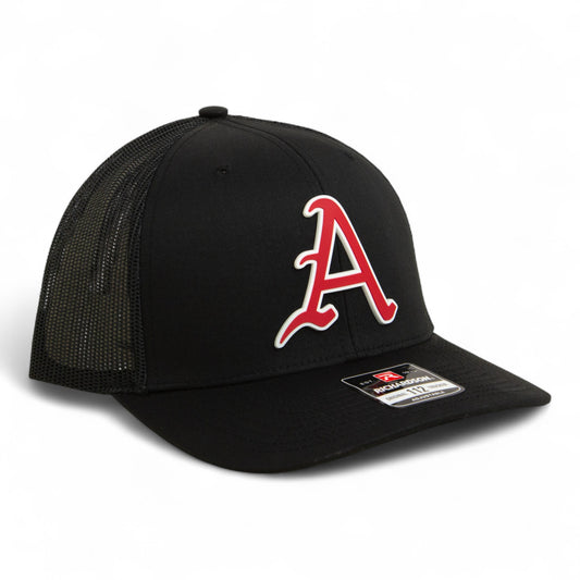 Arkansas Razorbacks Baseball Script A 3D Snapback Trucker Hat- Black