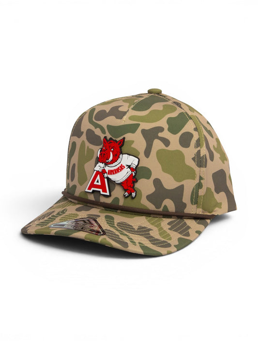 Arkansas Razorbacks Leaning A 3D Duck Camo Rope Hat- Coastland