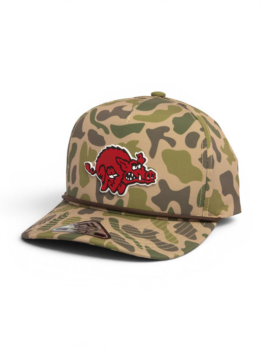 Arkansas Razorbacks 1970’s Classic 3D Duck Camo Rope Hat- Coastland