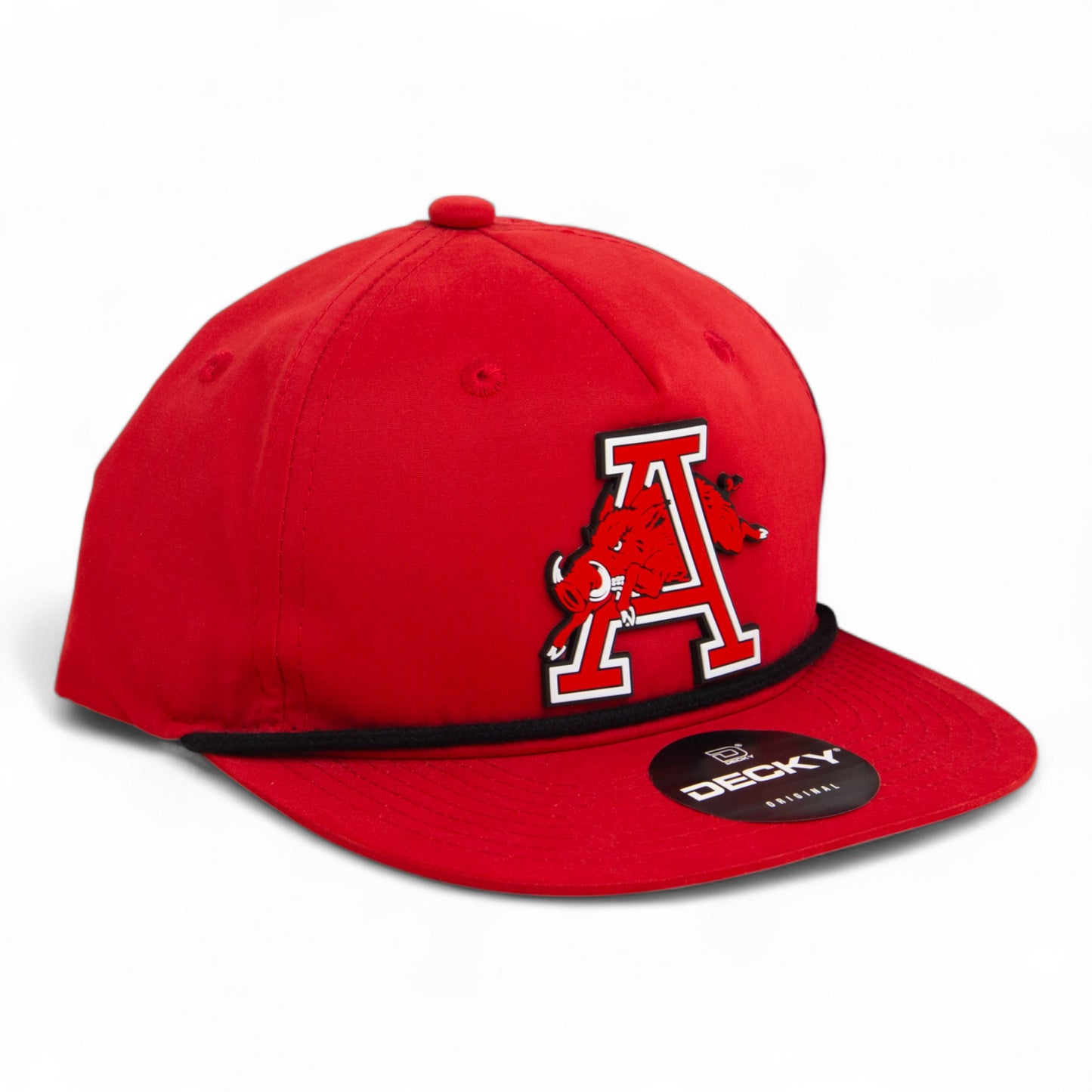Arkansas Razorbacks Jumping Hog 3D Classic Rope Hat- Red/ Black