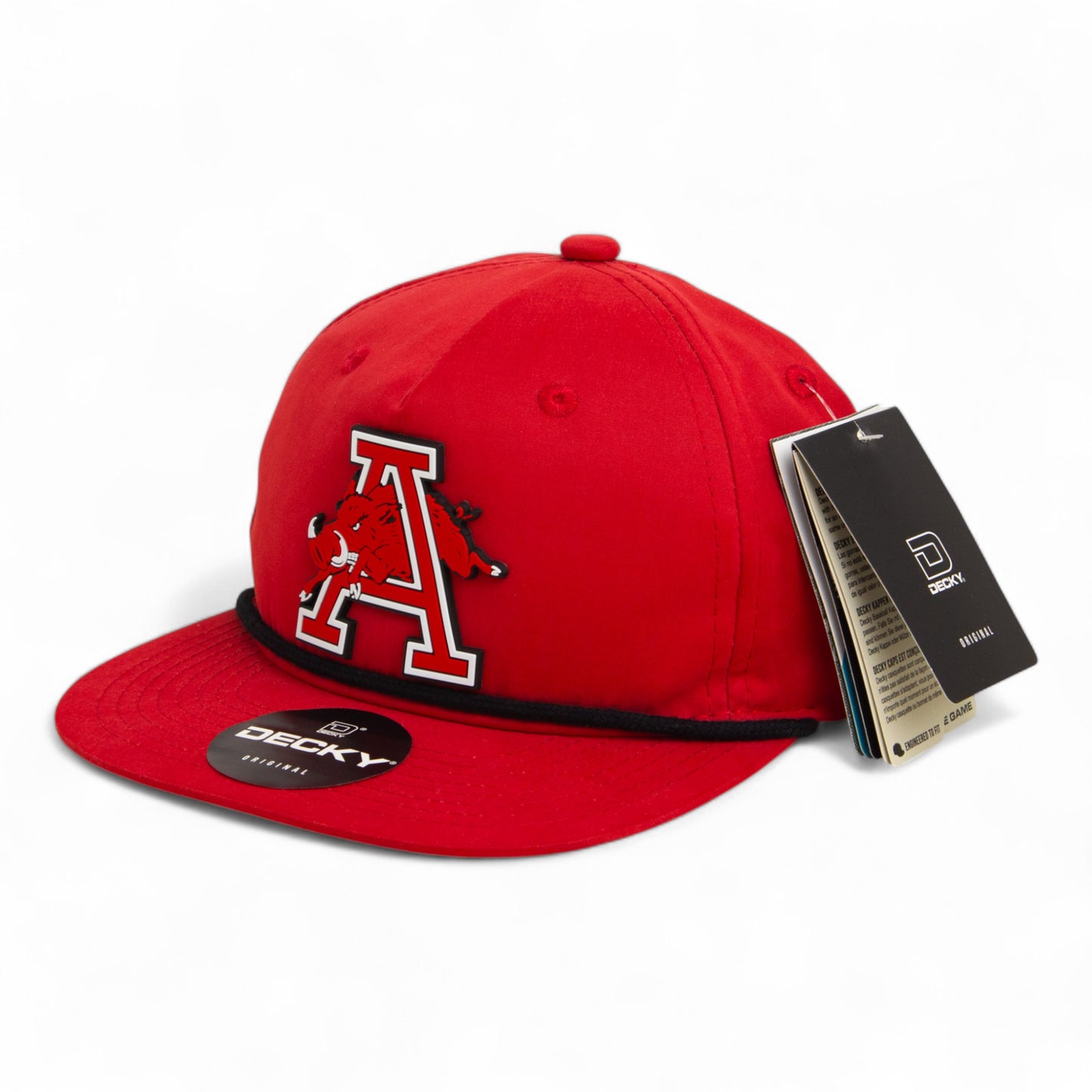 Arkansas Razorbacks Jumping Hog 3D Classic Rope Hat- Red/ Black