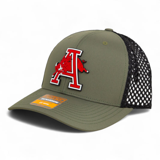 Arkansas Razorbacks Jumping Hog 3D Snapback Tilikum Trucker Hat- Loden/ Black