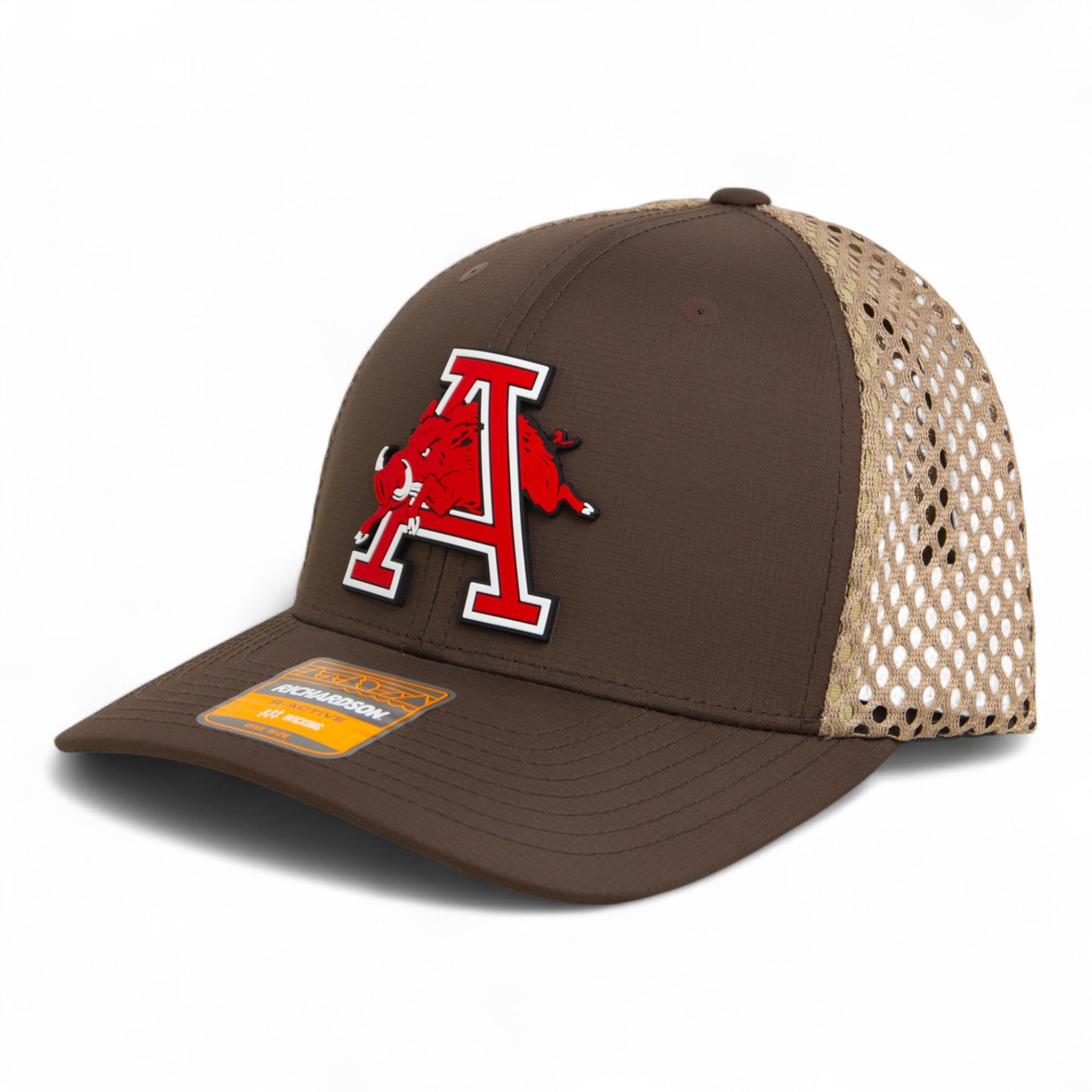 Arkansas Razorbacks Jumping Hog 3D Snapback Tilikum Trucker Hat- Brown/ Tan