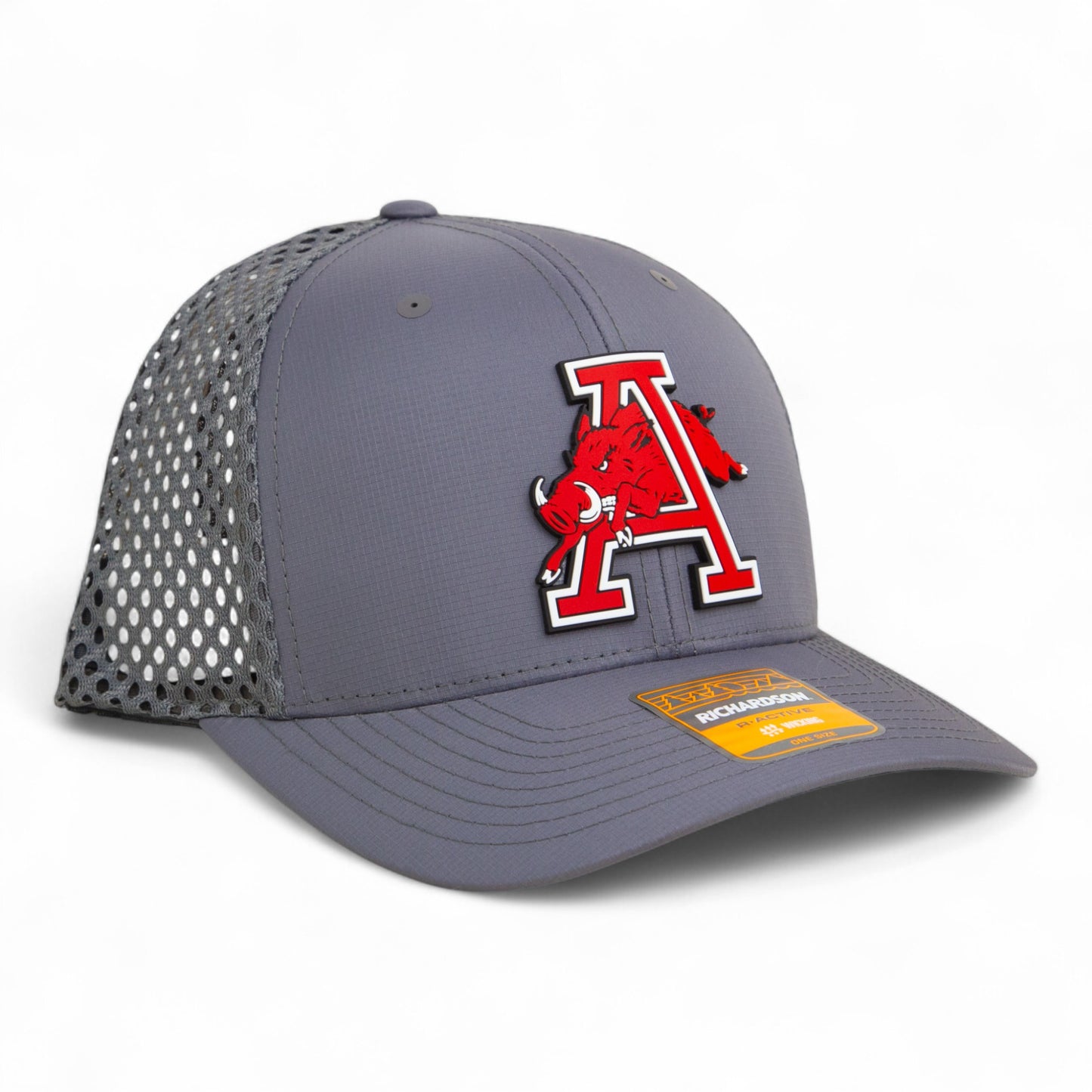 Arkansas Razorbacks Jumping Hog 3D Snapback Tilikum Trucker Hat- Charcoal