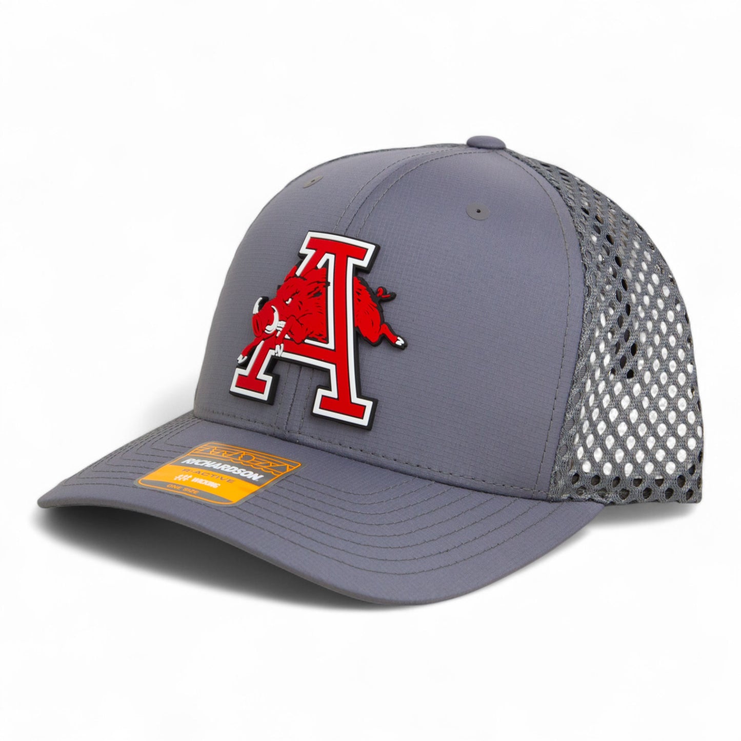Arkansas Razorbacks Jumping Hog 3D Snapback Tilikum Trucker Hat- Charcoal