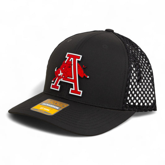 Arkansas Razorbacks Jumping Hog 3D Snapback Tilikum Trucker Hat- Black