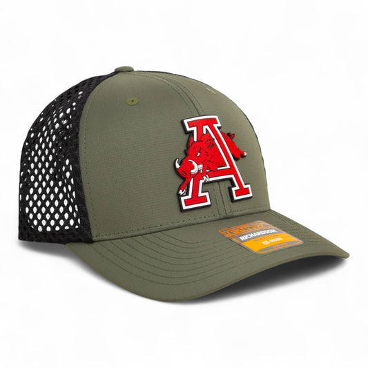 Arkansas Razorbacks Jumping Hog 3D Snapback Tilikum Trucker Hat- Loden/ Black