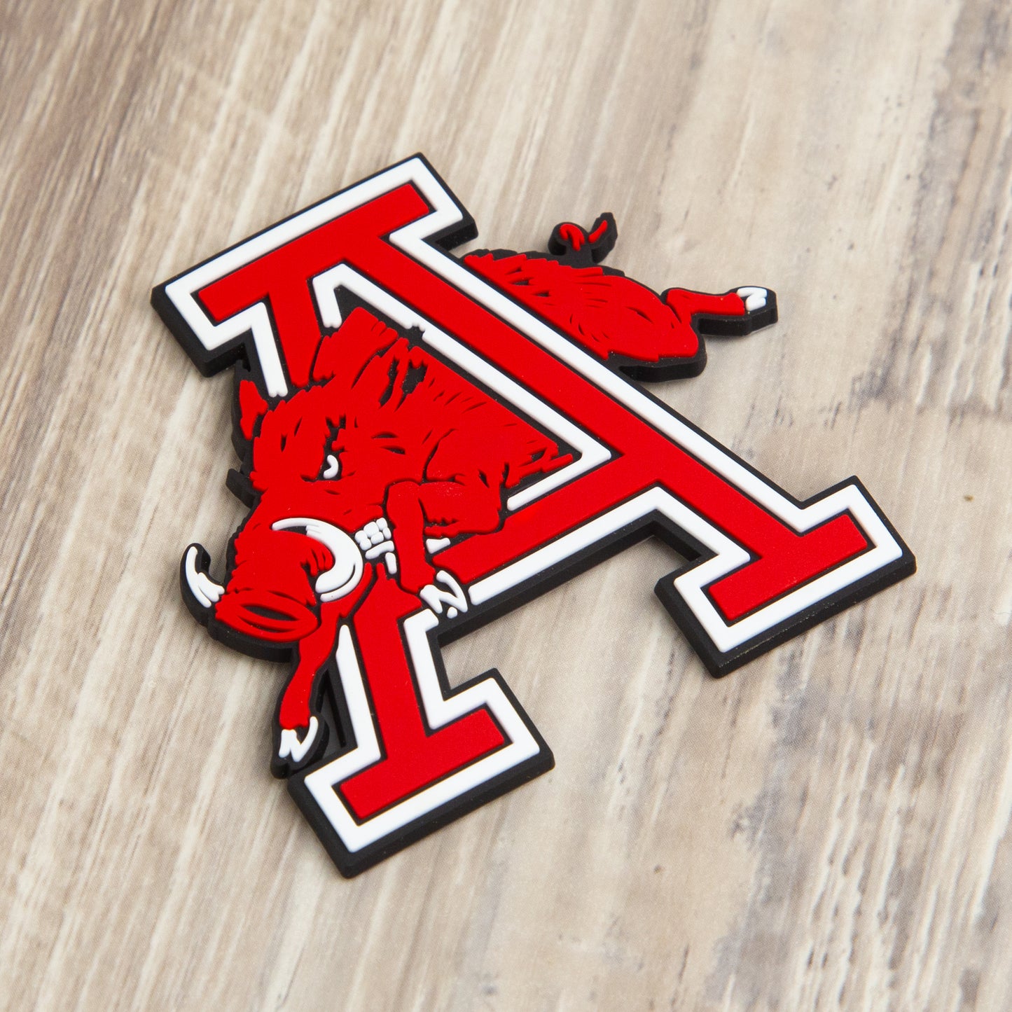 Arkansas Razorbacks Jumping Hog 3D Snapback Canvas Hat- Charcoal