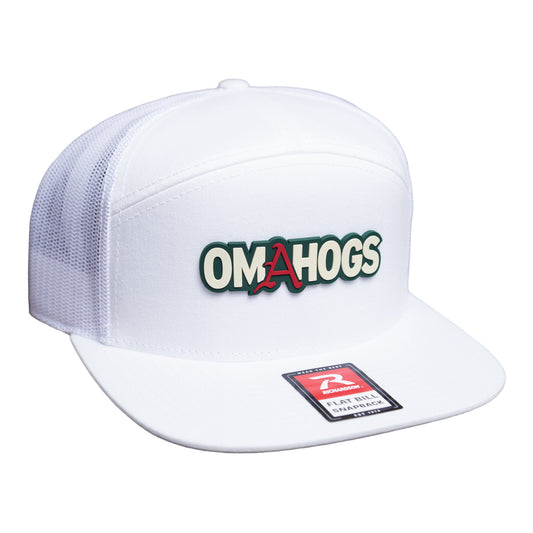 Arkansas Razorbacks OMAHOGS 3D Snapback Seven-Panel Trucker Hat- White