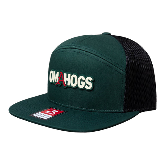 Arkansas Razorbacks OMAHOGS 3D Snapback Seven-Panel Trucker Hat- Dark Green/ Black
