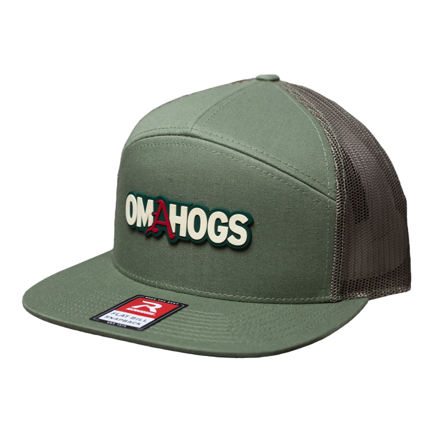 Arkansas Razorbacks OMAHOGS 3D Snapback Seven-Panel Trucker Hat- Loden