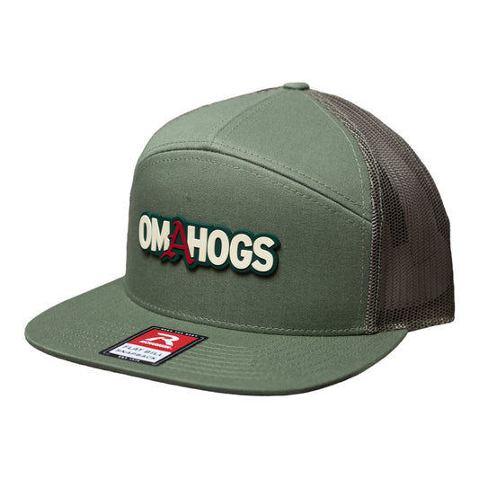 Arkansas Razorbacks OMAHOGS 3D Snapback Seven-Panel Trucker Hat- Loden