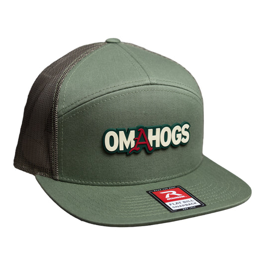 Arkansas Razorbacks OMAHOGS 3D Snapback Seven-Panel Trucker Hat- Loden