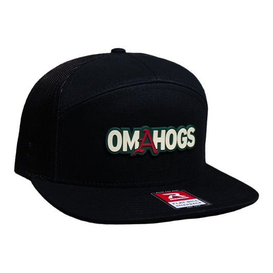 Arkansas Razorbacks OMAHOGS 3D Snapback Seven-Panel Trucker Hat- Black
