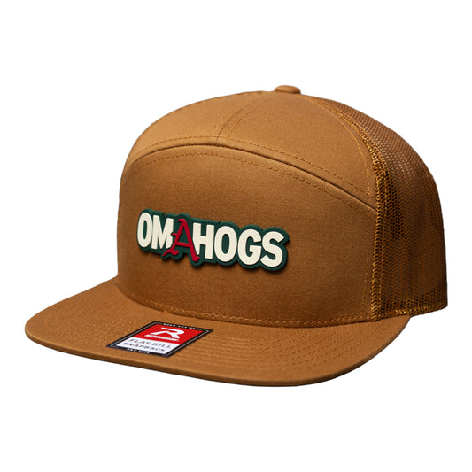 Arkansas Razorbacks OMAHOGS 3D Snapback Seven-Panel Trucker Hat- Caramel