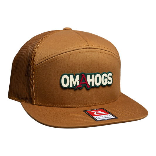 Arkansas Razorbacks OMAHOGS 3D Snapback Seven-Panel Trucker Hat- Caramel