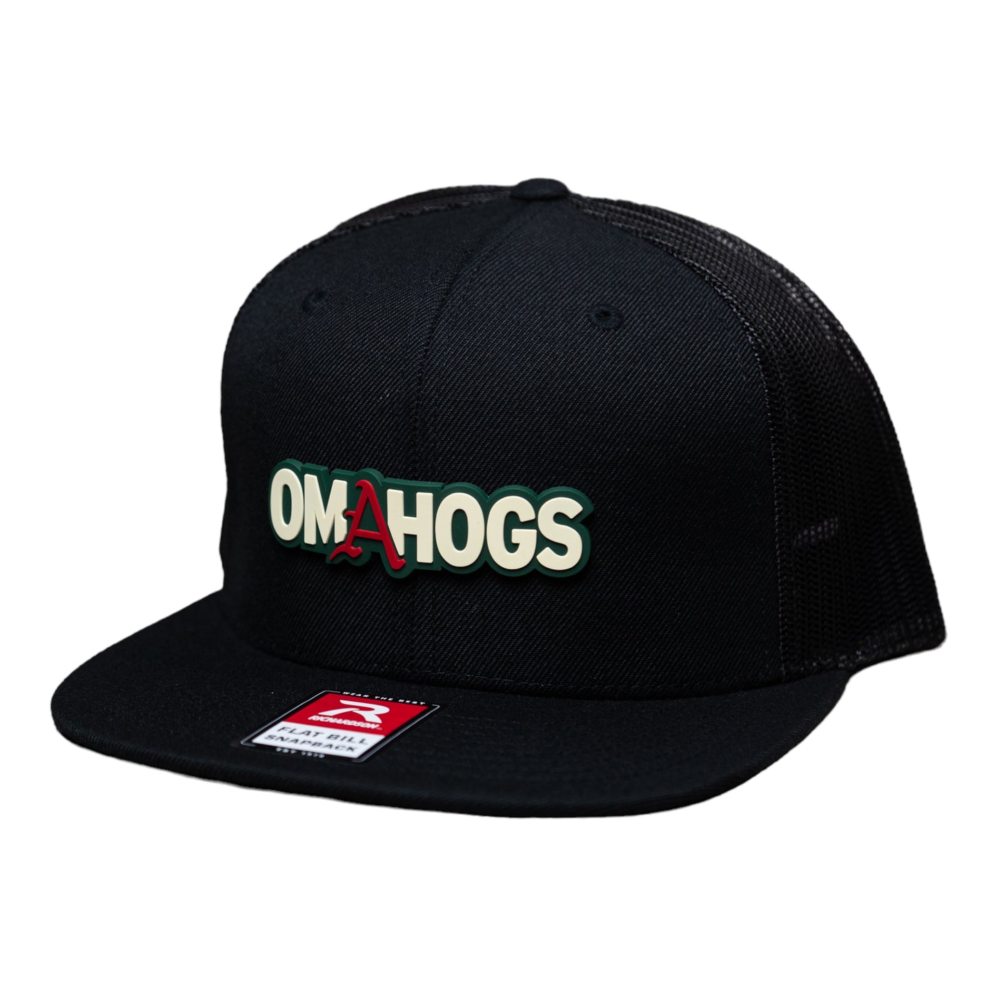 Arkansas Razorbacks OMAHOGS 3D Wool Blend Flat Bill Hat- Black