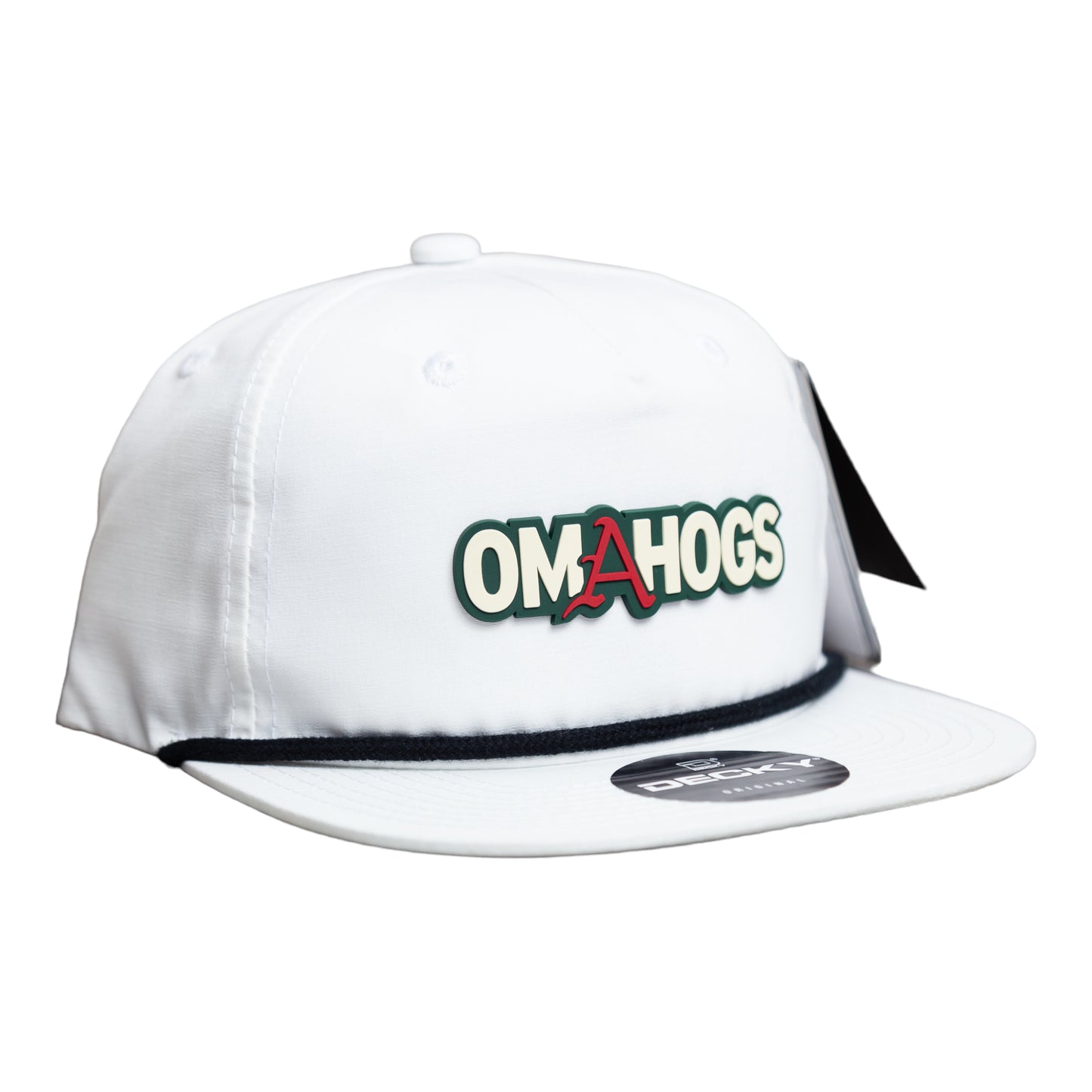 Arkansas Razorbacks OMAHOGS 3D Classic Rope Hat- White/ Black