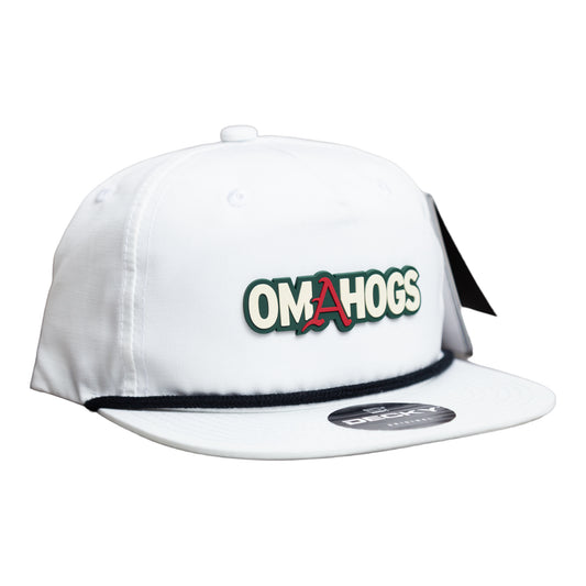 Arkansas Razorbacks OMAHOGS 3D Classic Rope Hat- White/ Black