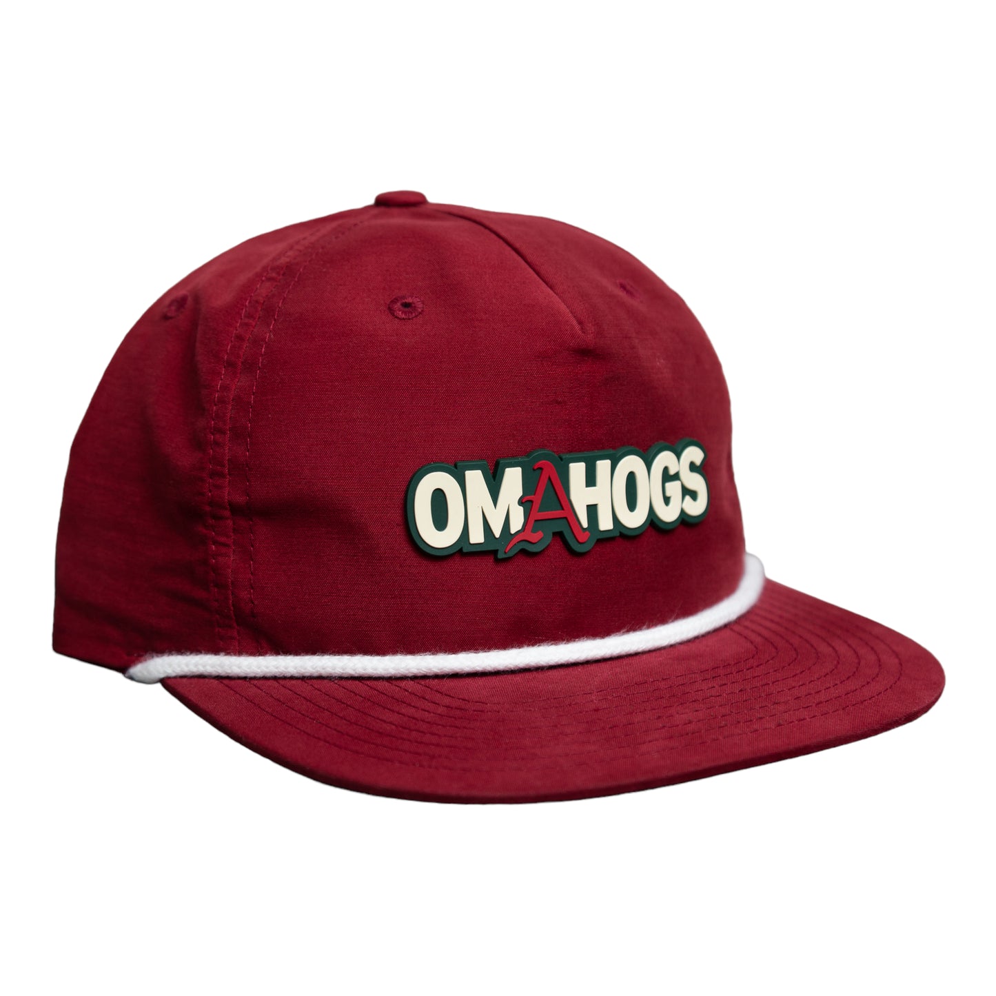 Arkansas Razorbacks OMAHOGS 3D Classic Rope Hat- Cardinal/ White