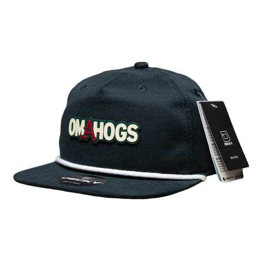 Arkansas Razorbacks OMAHOGS 3D Classic Rope Hat- Charcoal/ White