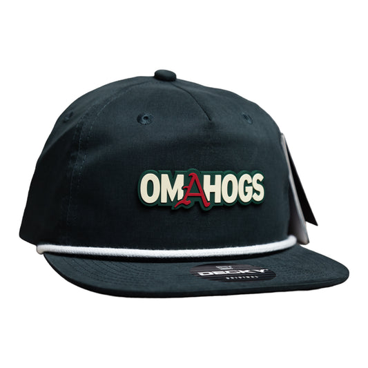 Arkansas Razorbacks OMAHOGS 3D Classic Rope Hat- Charcoal/ White