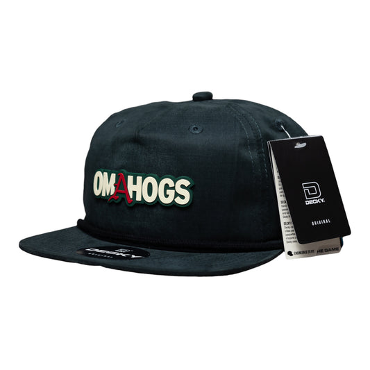 Arkansas Razorbacks OMAHOGS 3D Classic Rope Hat- Charcoal/ Black