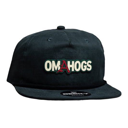Arkansas Razorbacks OMAHOGS 3D Classic Rope Hat- Charcoal/ Black