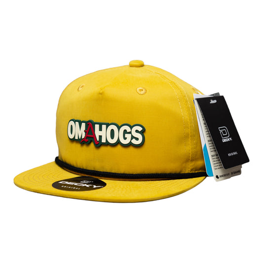 Arkansas Razorbacks OMAHOGS 3D Classic Rope Hat- Biscuit/ Black