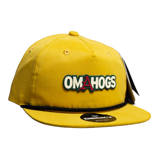 Arkansas Razorbacks OMAHOGS 3D Classic Rope Hat- Biscuit/ Black