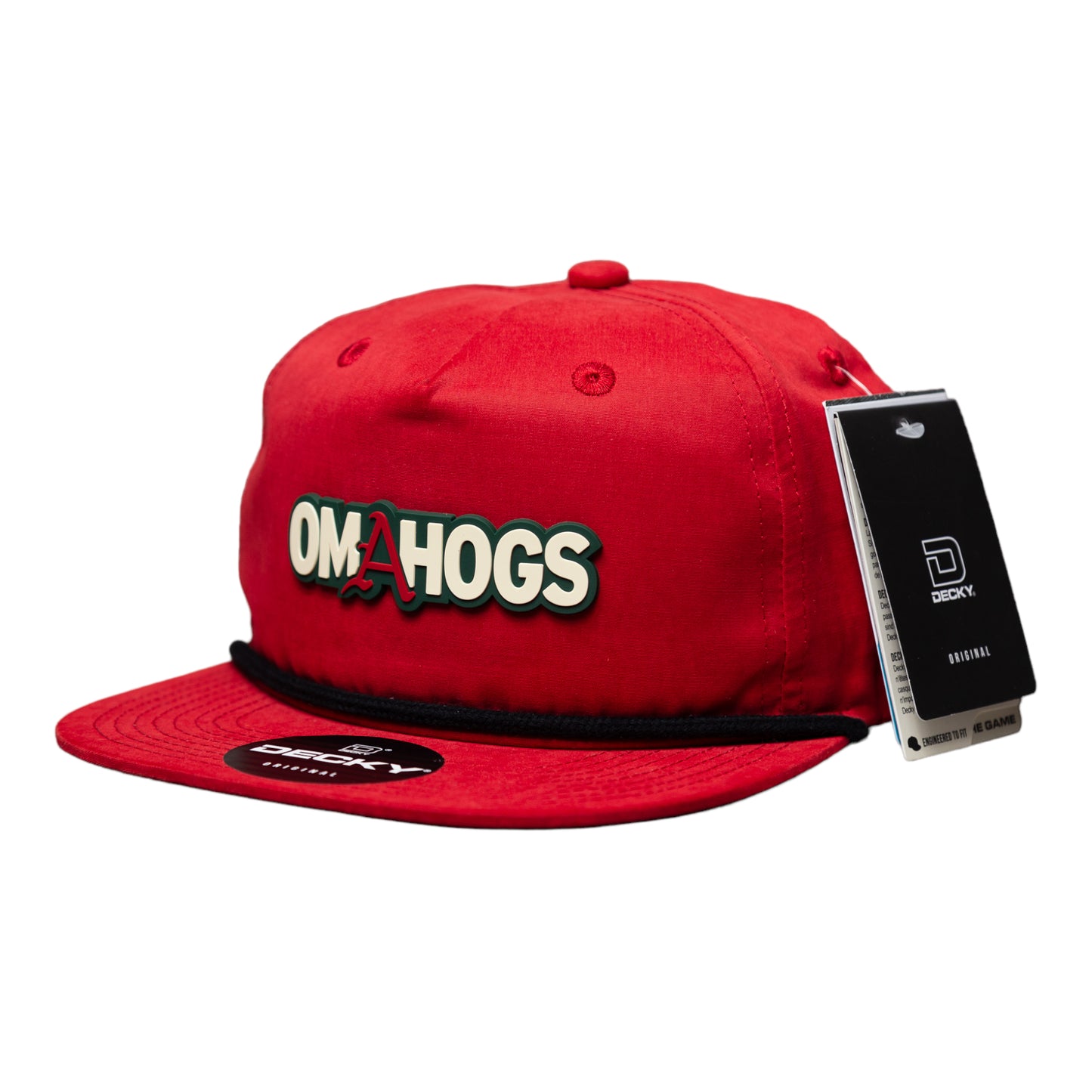 Arkansas Razorbacks OMAHOGS 3D Classic Rope Hat- Red/ Black