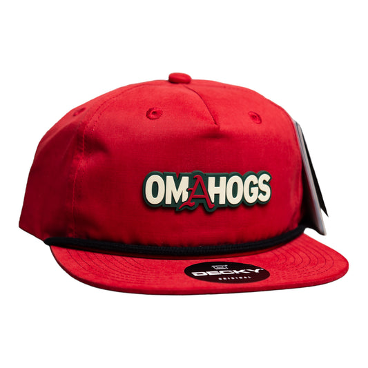 Arkansas Razorbacks OMAHOGS 3D Classic Rope Hat- Red/ Black