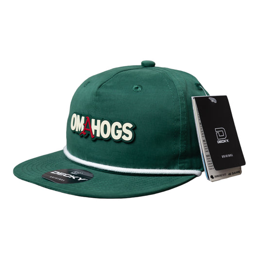 Arkansas Razorbacks OMAHOGS 3D Classic Rope Hat- Forest/ White