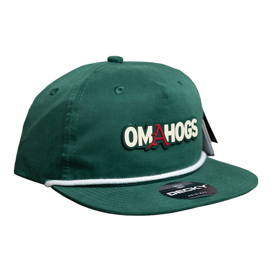 Arkansas Razorbacks OMAHOGS 3D Classic Rope Hat- Forest/ White