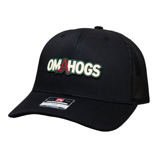 Arkansas Razorbacks OMAHOGS 3D Snapback Trucker Hat- Black