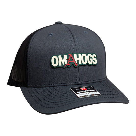 Arkansas Razorbacks OMAHOGS 3D Snapback Trucker Hat- Charcoal/ Black