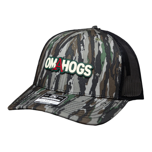 Arkansas Razorbacks OMAHOGS 3D Snapback Trucker Hat- Realtree Original/ Black