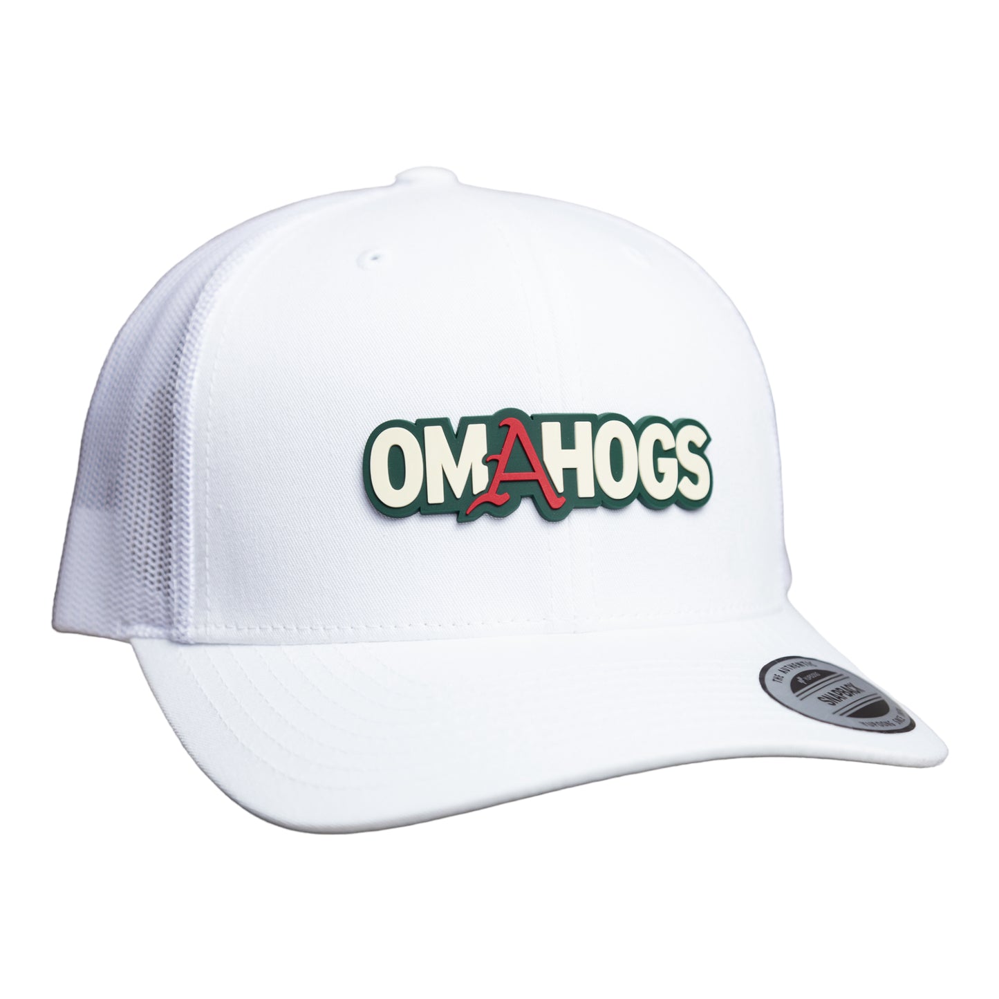 Arkansas Razorbacks OMAHOGS 3D YP Snapback Trucker Hat- White
