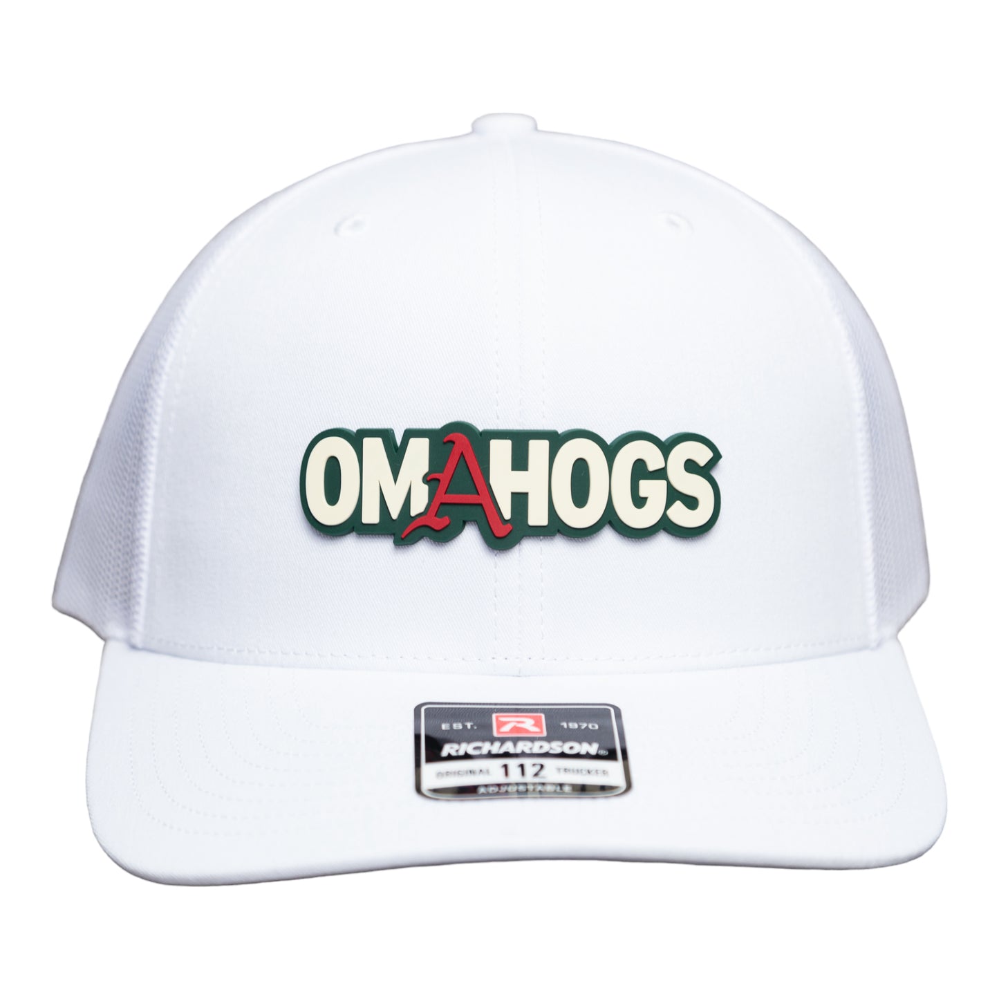 Arkansas Razorbacks OMAHOGS 3D Snapback Trucker Hat- White