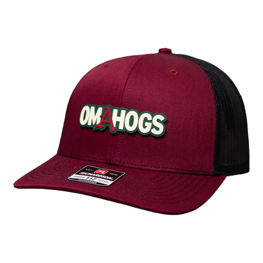 Arkansas Razorbacks OMAHOGS 3D Snapback Trucker Hat- Cardinal/ Black