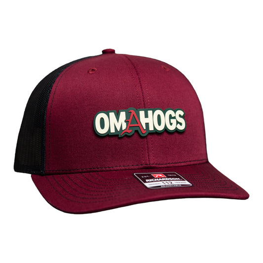 Arkansas Razorbacks OMAHOGS 3D Snapback Trucker Hat- Cardinal/ Black