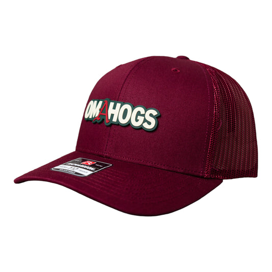 Arkansas Razorbacks OMAHOGS 3D Snapback Trucker Hat- Cardinal