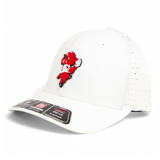 Arkansas Razorbacks Pitching Ribby 3D Laser Perf R-Flex Cap- White
