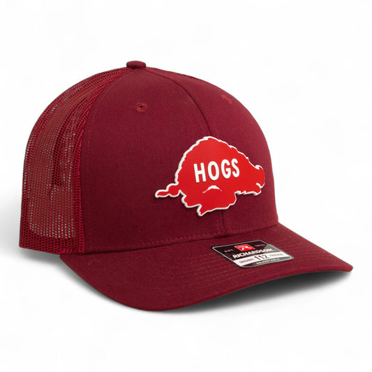 Arkansas Razorbacks Retro HOGS Red 3D Snapback Trucker Hat- Cardinal