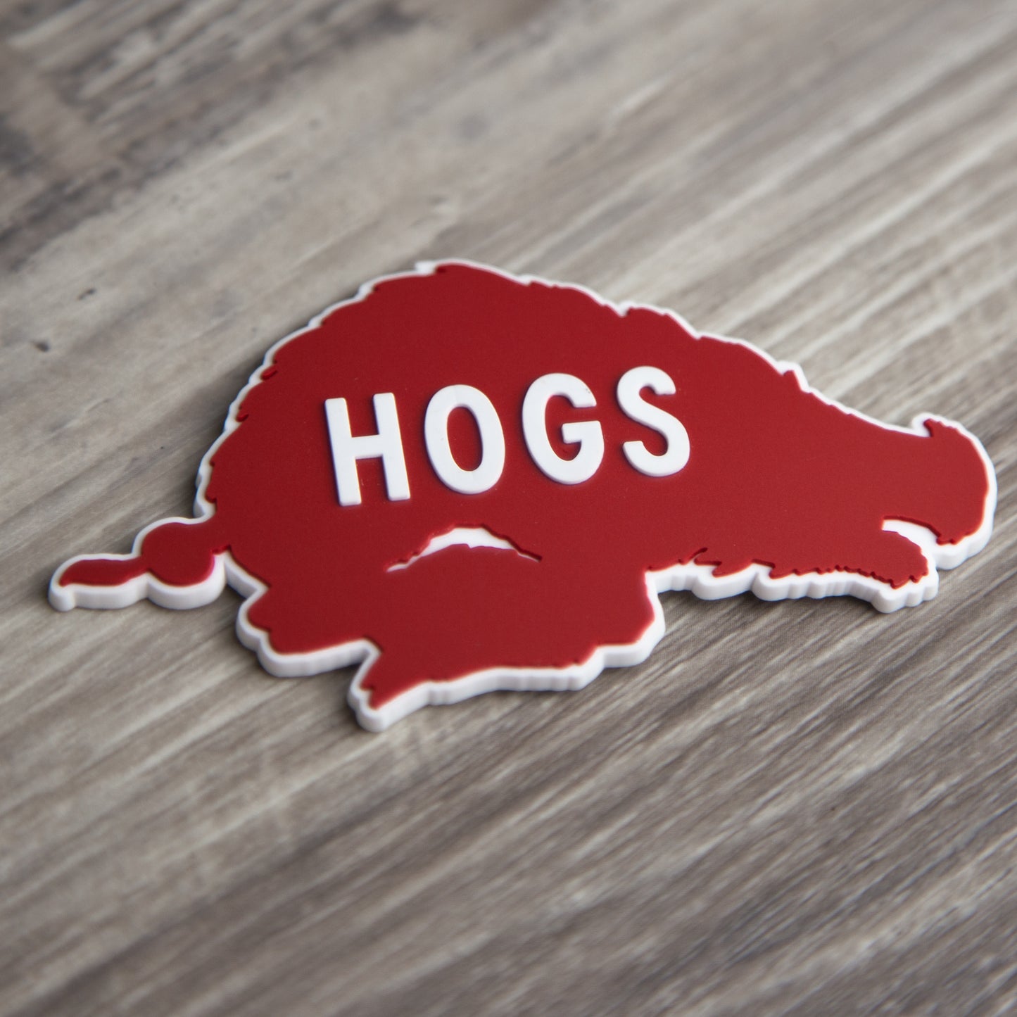 Arkansas Razorbacks Retro HOGS Red 3D Snapback Trucker Hat- Loden/ Black