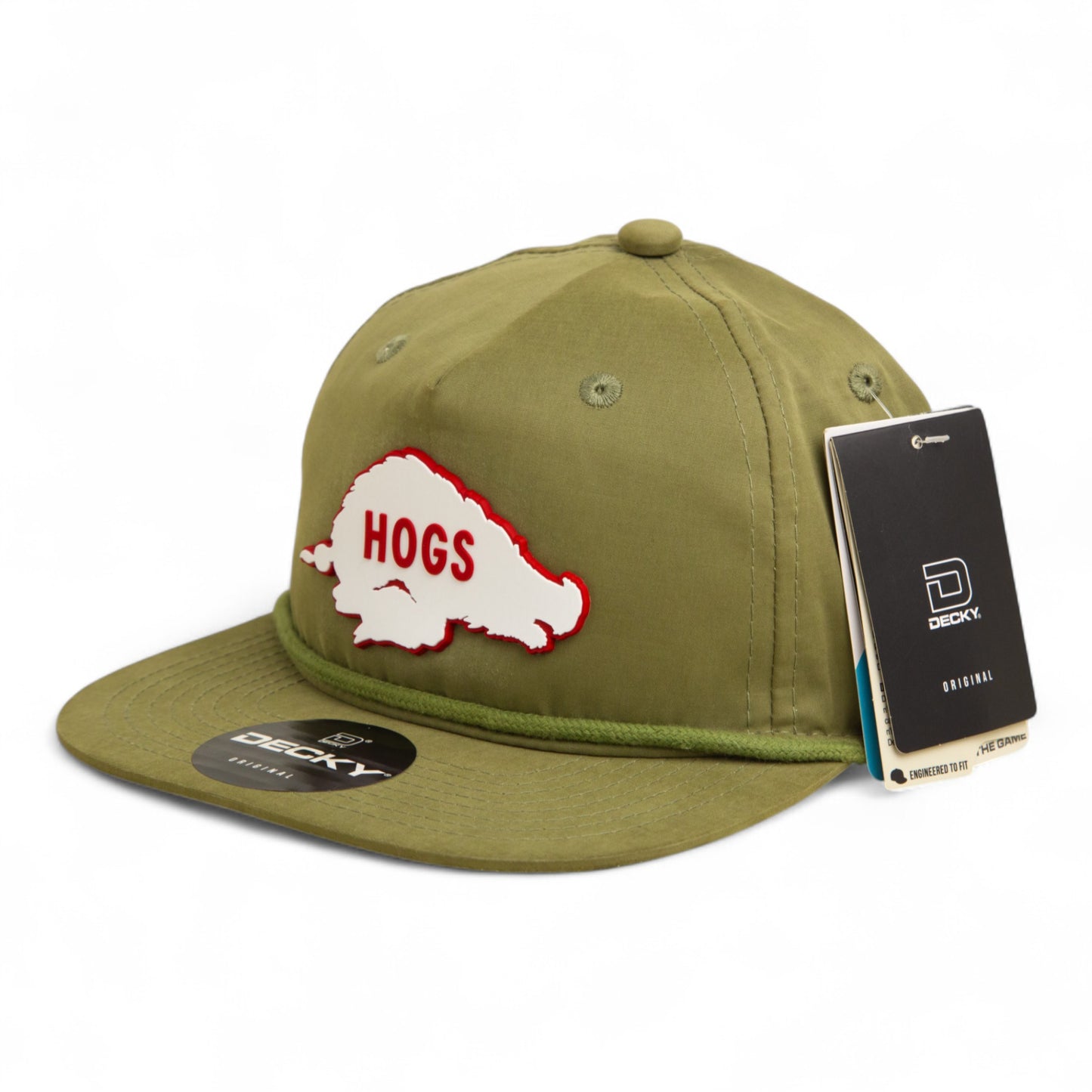 Arkansas Razorbacks Retro HOGS White 3D Classic Rope Hat- Loden